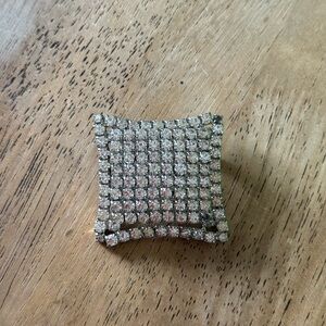 Elegant Silver Rhinestone Hair Clip